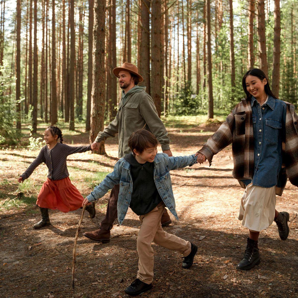 a family enjoying the outdoors