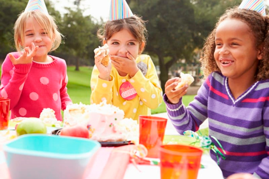 Kids Outdoors on a Picnic Birthday Party