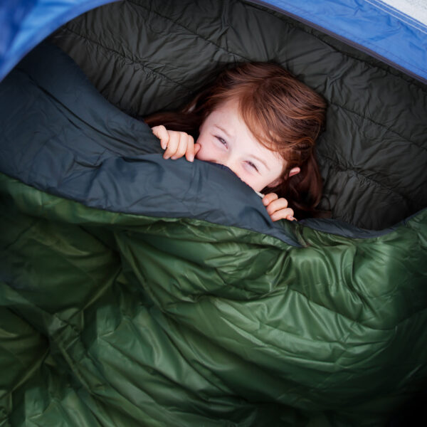 Baby boy inside a sleeping bag