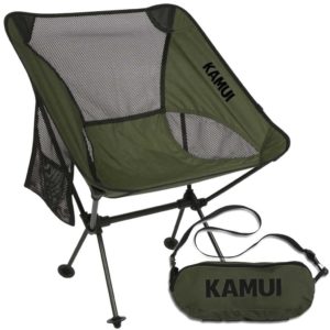 Camping Chair Portable Compact Light Weight Folding with Side Pocket and Larger Feet, Ideal for Beach, Camping, Park, Picnic