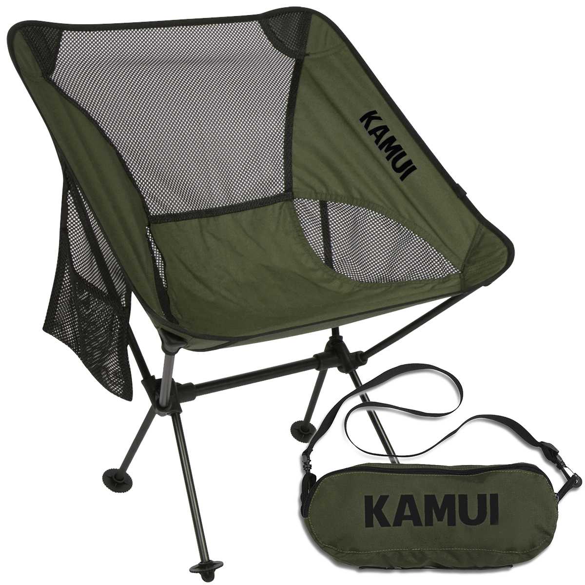 Compact Lightweight Folding With Side Pocket Larg Kamui Portable Camping Chair 