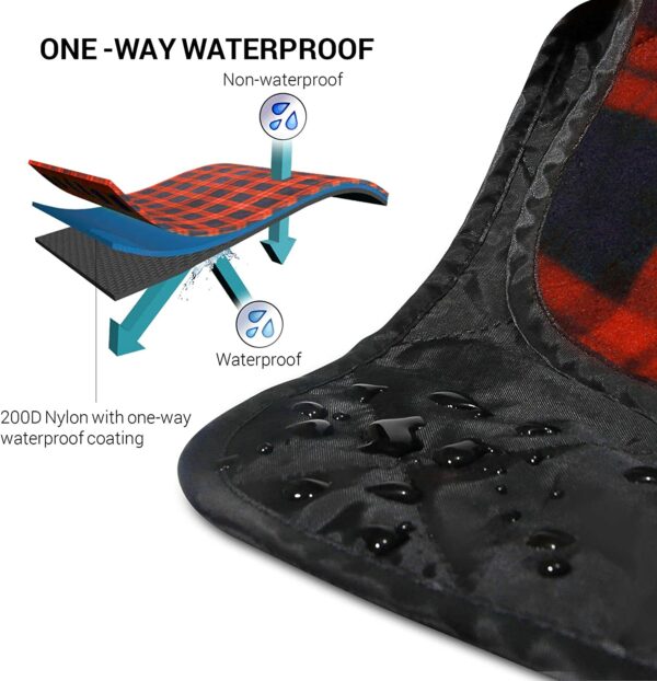 KAMUI Waterproof Outdoor Blanket Blue and Red Features