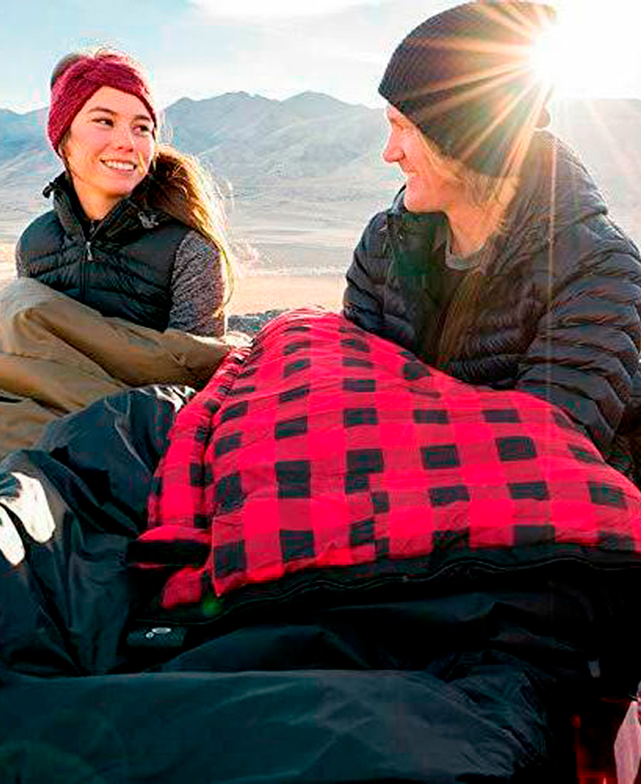 couple in sleeping bag