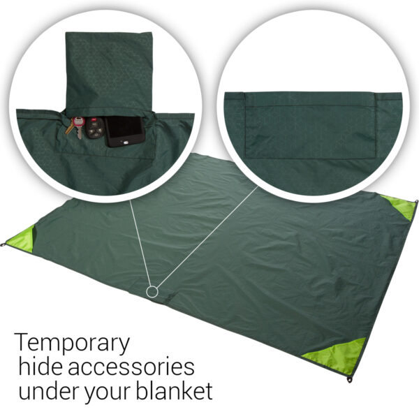 Waterproof blanket tarp with pocket