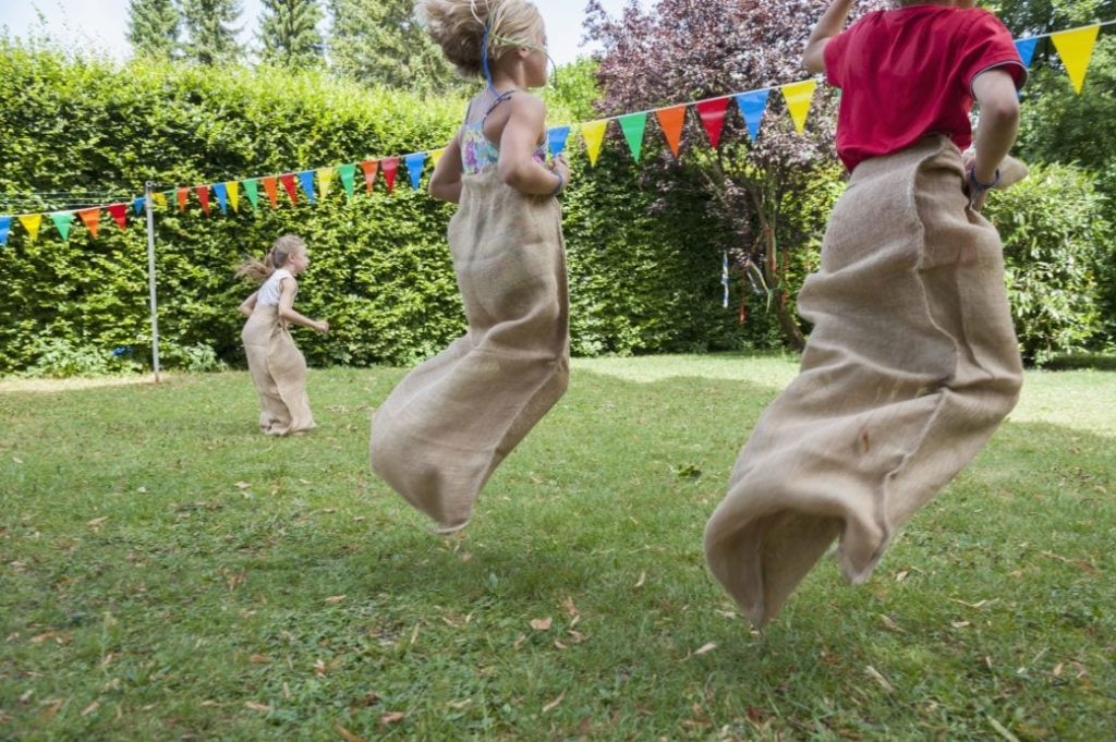 Kids Playing on a Picnic Party