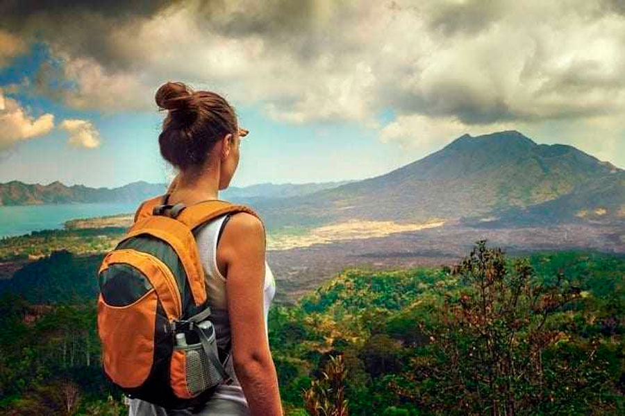 Hiker watching the distance