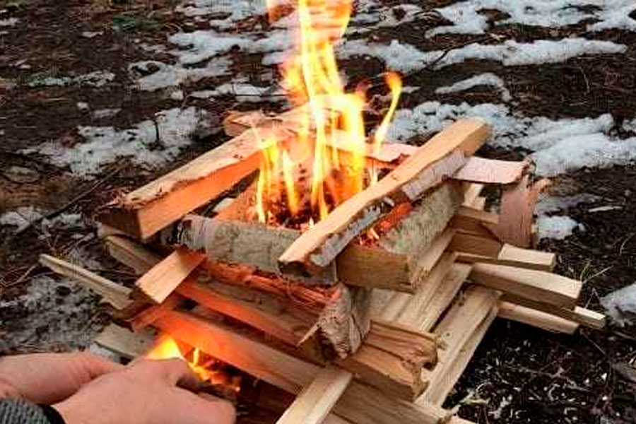 Starting Log Fire