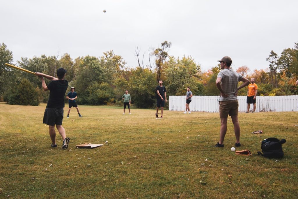 baseball game in park
