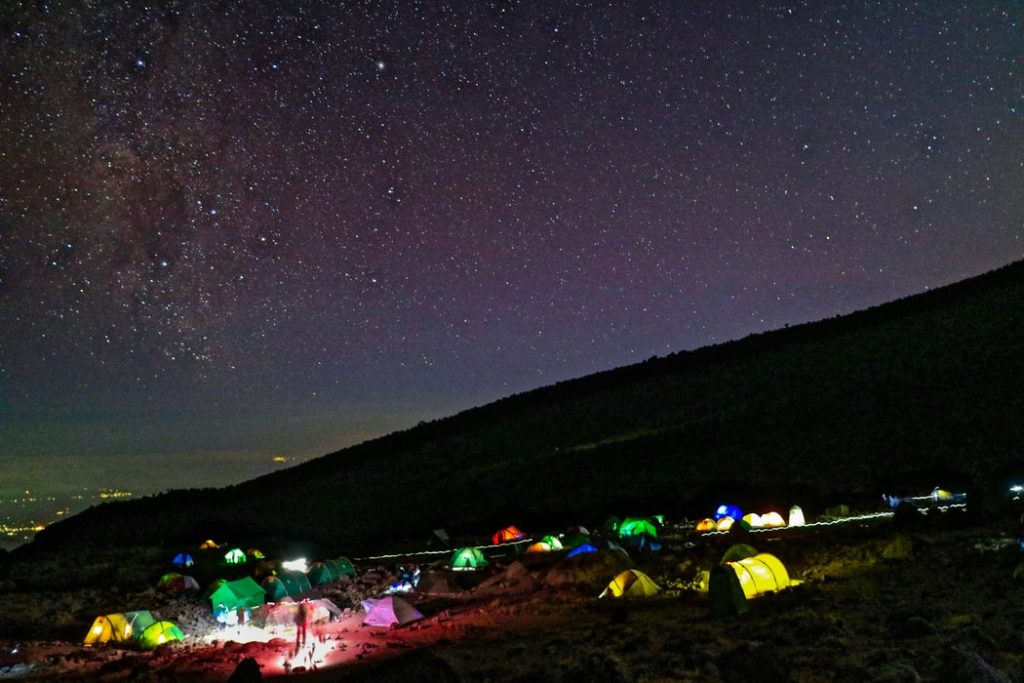 camp at night