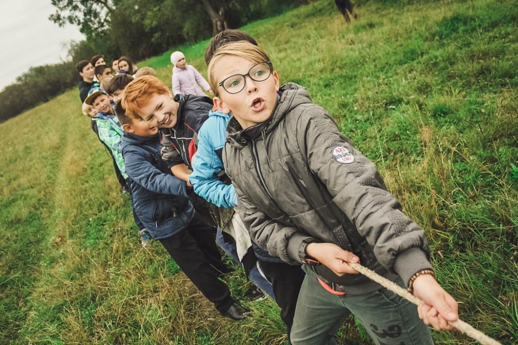 children playing games