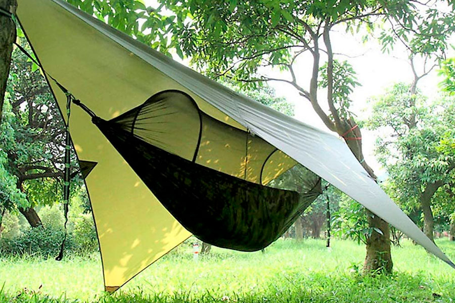 hammock under tarps