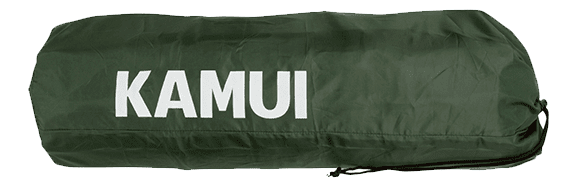 Kamui self-inflating pad rolled in a storage bag