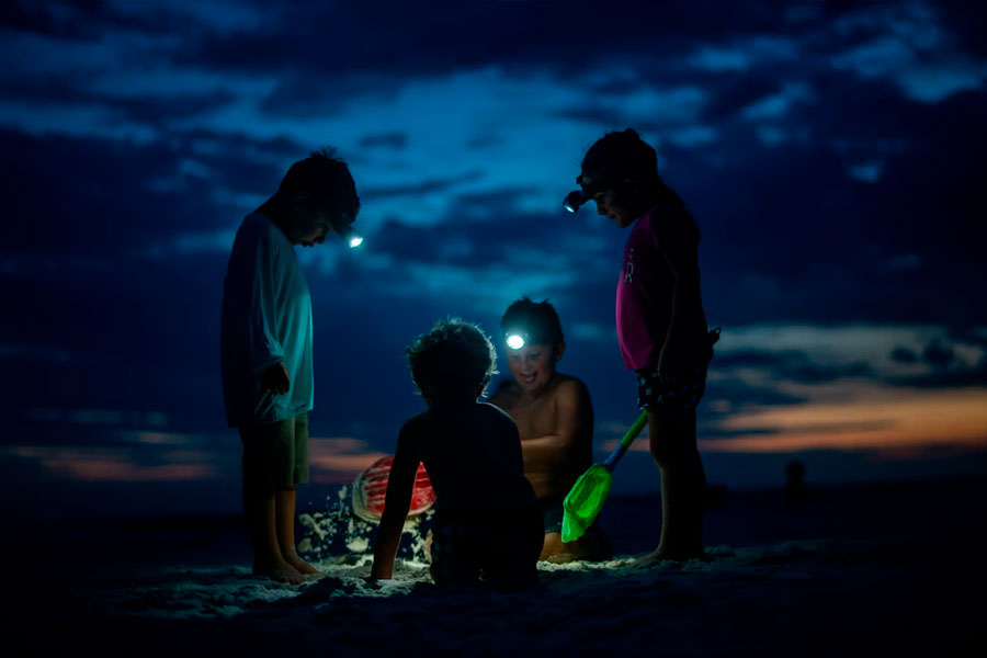 kids on beach