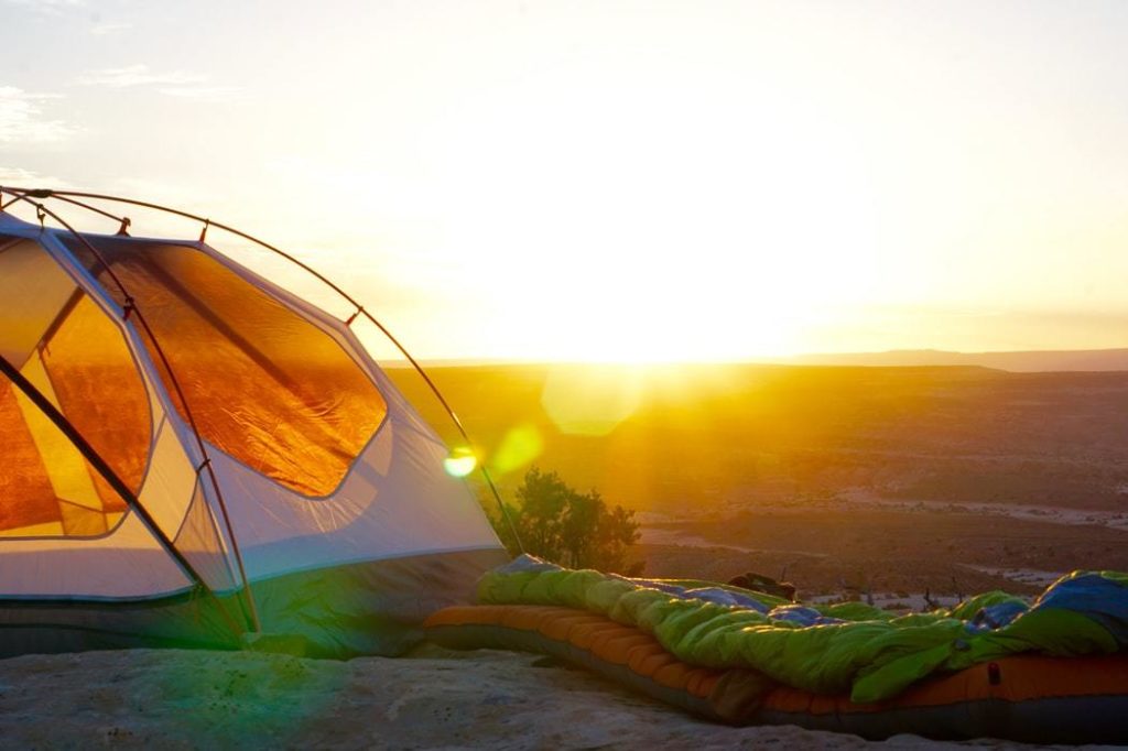 camping sunrise