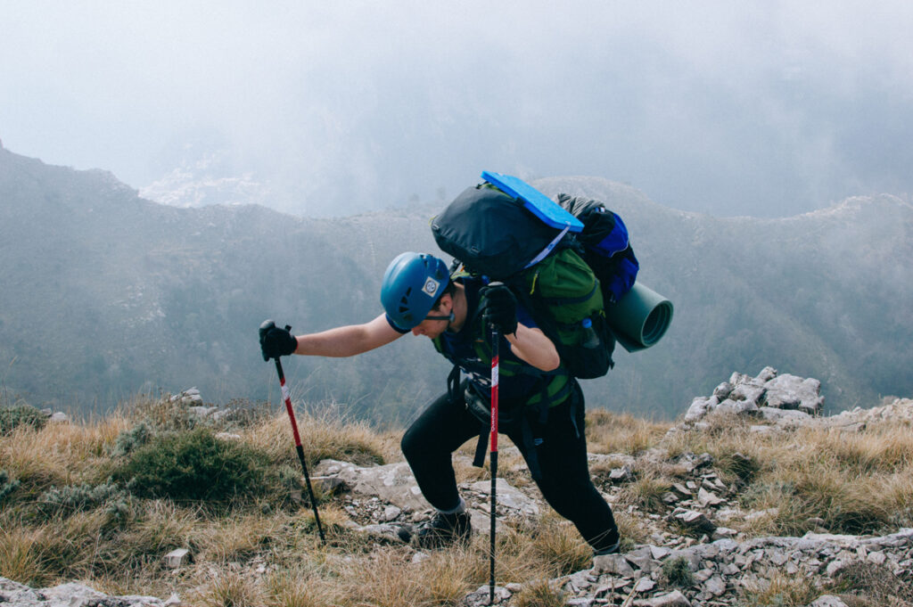 trekking with heavy load