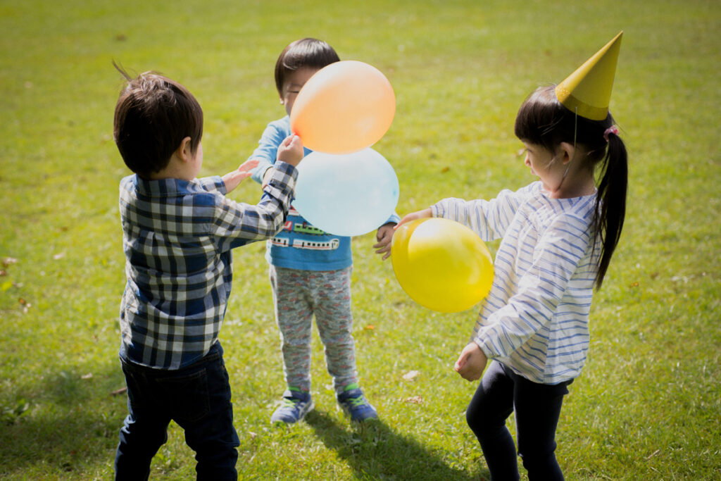 Birthday celebration in a park