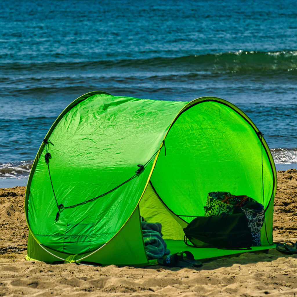 Tent Setup on the beach
