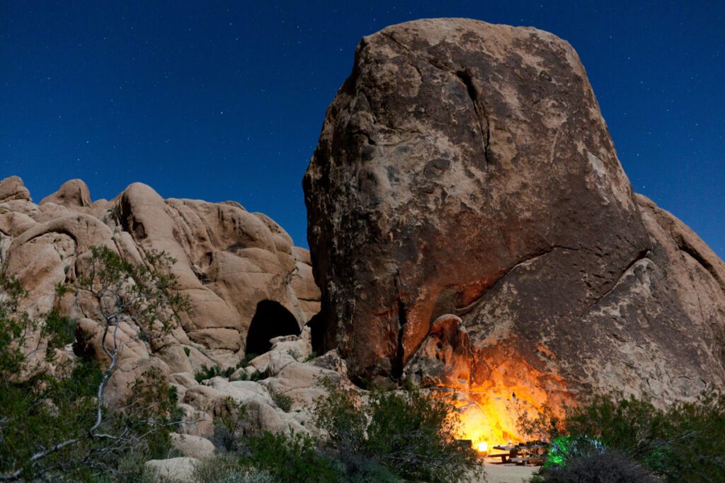 temporary rock shelter