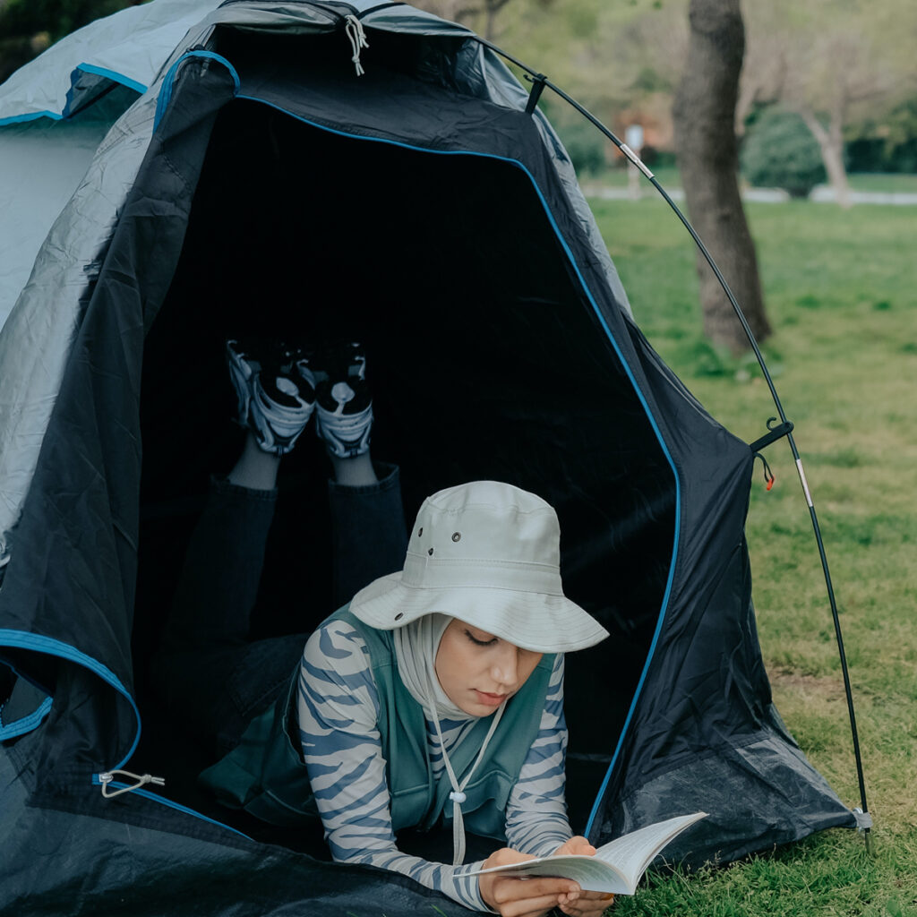 Girl in a Tent - Camping Gear for Woman