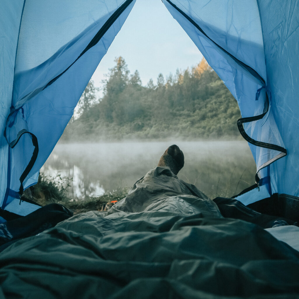 camping with ground insulation