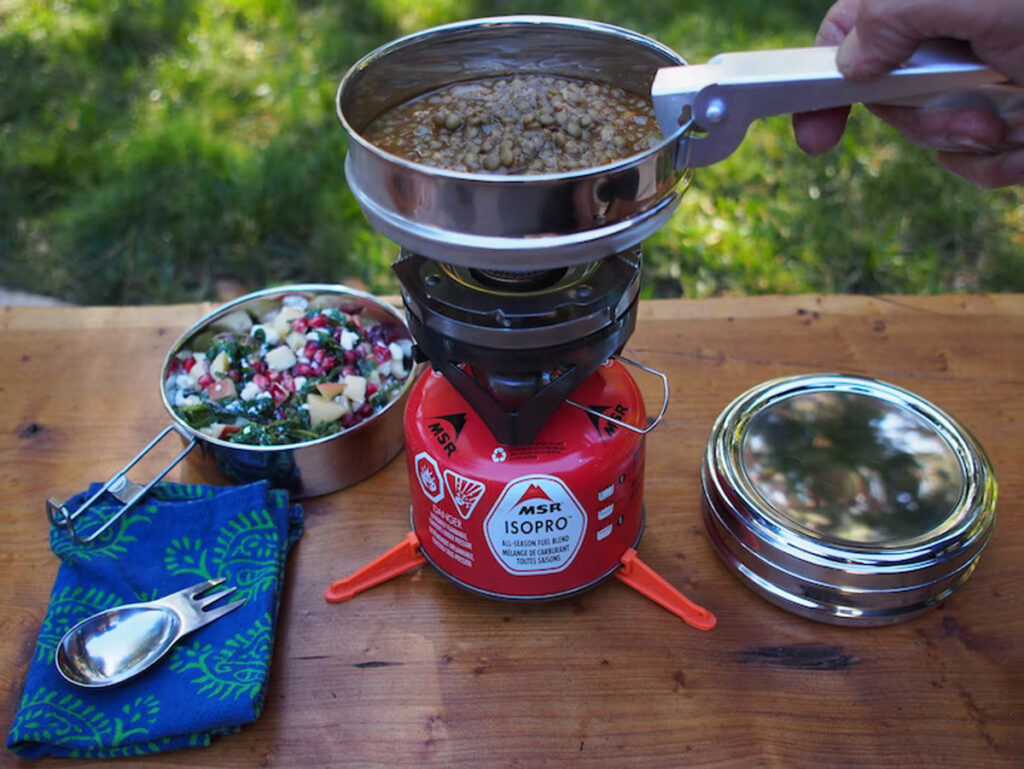 cooking for lunch outdoors