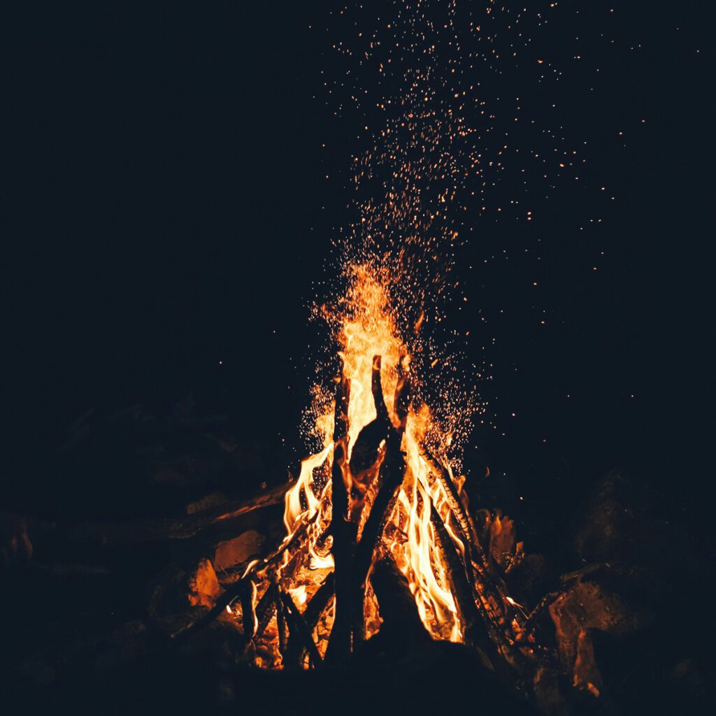 Tepee campfire