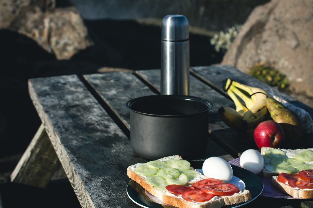 Mountain Climbing Food on bench